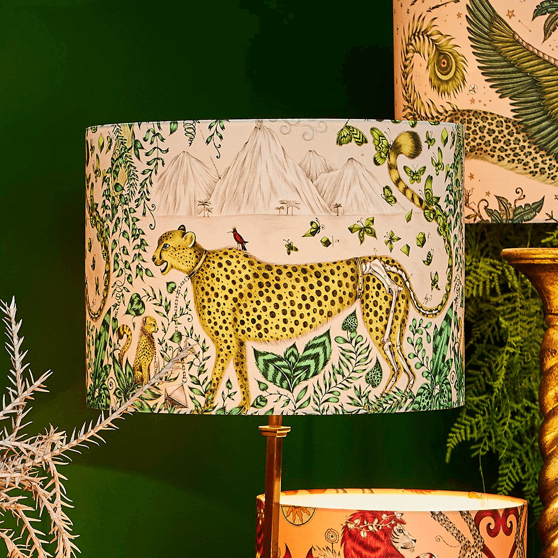 Cheetah Silk Lampshade - Large