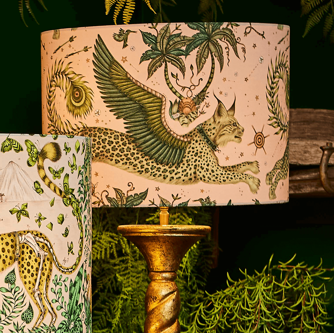 Lynx Silk Lampshade - Large