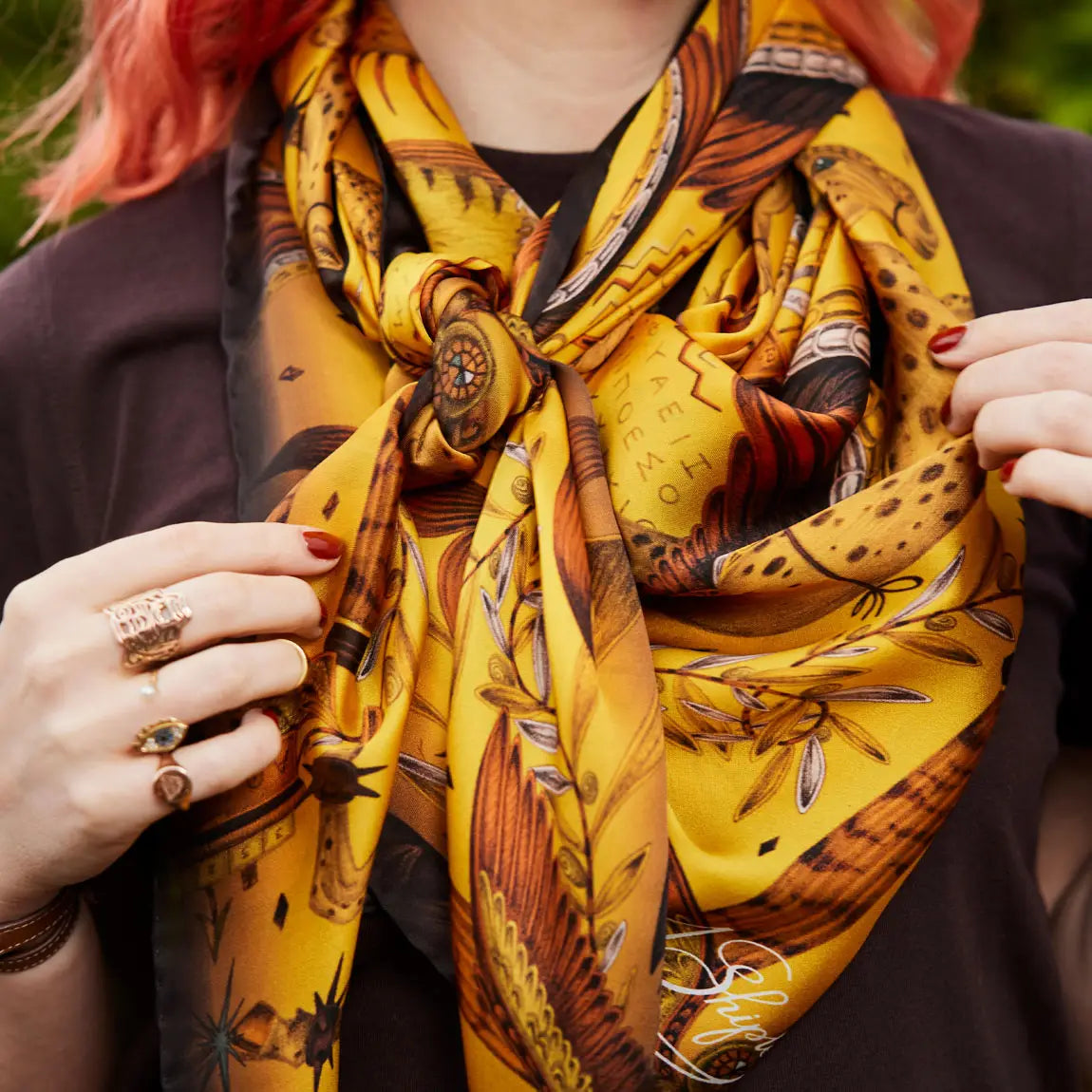 New women's spring and autumn European and American silk scarf