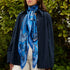 Summer - Cornflower | Odyssey Silk Chiffon Scarf in Cornflower Blue designed in London by Emma J Shipley
