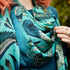Autumn - Peacock | Odyssey Silk Chiffon Scarf in Peacock Teal designed in London by Emma J Shipley
