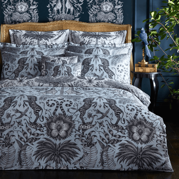 Eggshell/White | The Kruger bedding design featuring Zebras and giraffes adorn this beautiful bedding set designed by Emma J Shipley for Clarke & Clarke