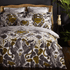 Gold/Grey | Stunning animalistic Amazon design upon the Amazon bedding set, designed by Emma J Shipley for Clarke & Clarke