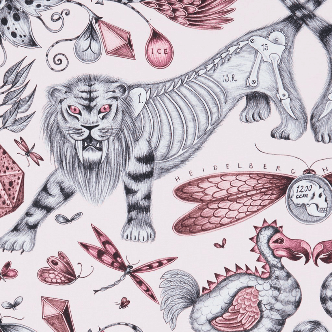 Extinct Cotton Satin Made-to-Measure Curtains