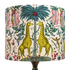 The Multi coloured Kruger Lampshade featuring a pair of enchanting giraffes and colourful foliage with curious bees, butterflies and birds flying through it