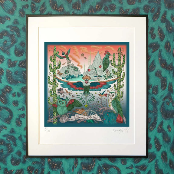 Teal | 8 x 10 inches | Fine Art Print featuring Emma J Shipley's hand-drawn Frontier design. Inspired by Yosemite national park in California and the incredible wildlife of the American West.