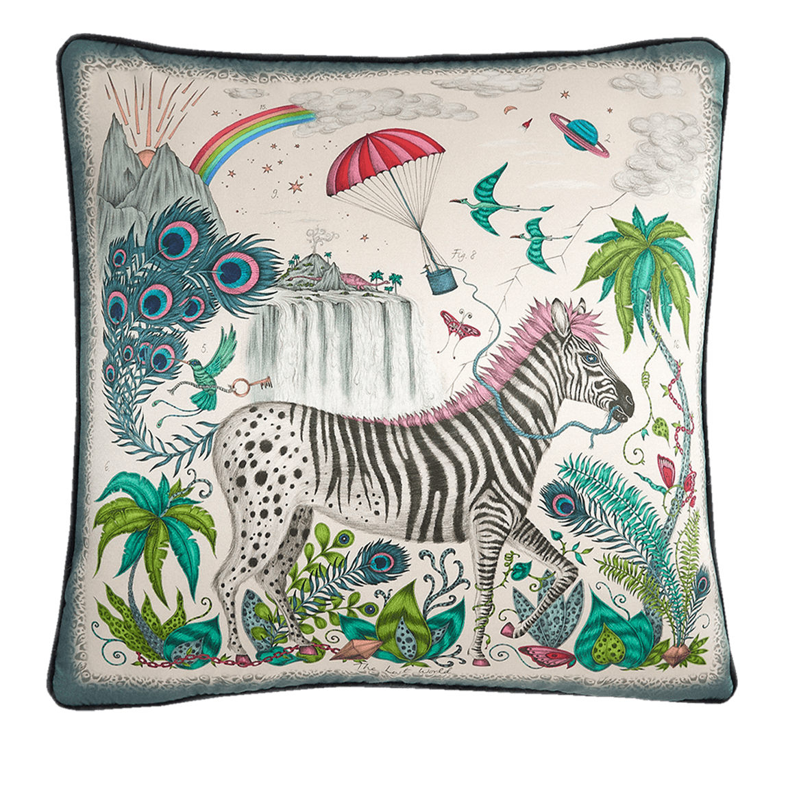 Lost World Silk Cushion