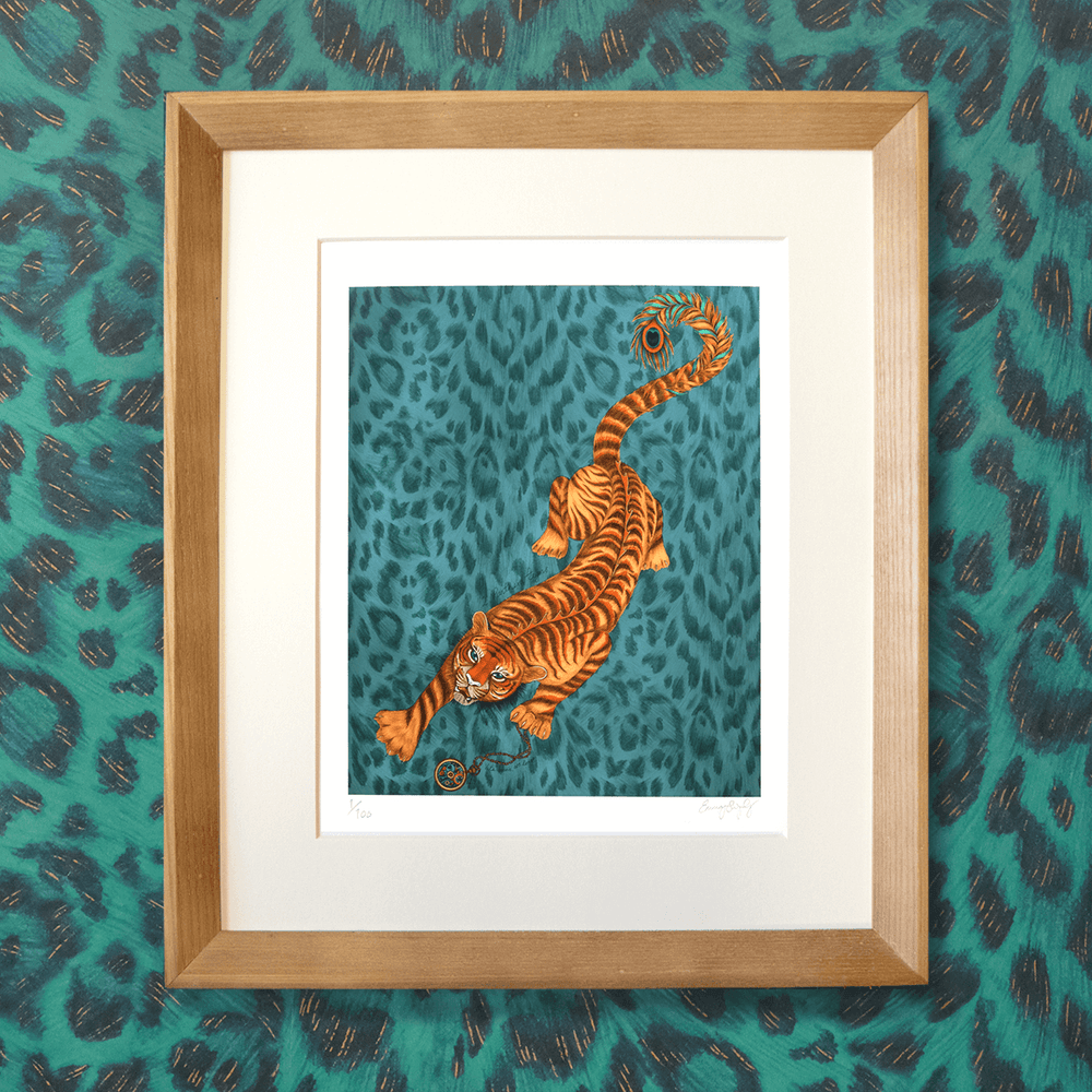 Tigris Fine Art Print - Teal