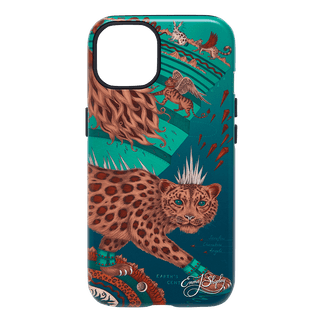 Snow Leopard phone case, featuring a striking leopard under a surrealist moon, with angelic, winged creatures accompanying the snow leopard on its journey. Inspired by Dante’s Inferno and Ingmar Bergman’s film “The Seventh Seal”, this phone case will add surrealism to your everyday, and would make the perfect gift for any animal lover. Designed in London by Emma J Shipley