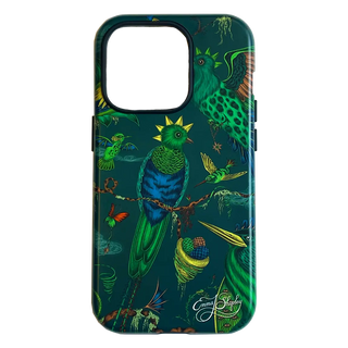 Quetzal Phone Case in Teal, designed by Emma J Shipley in London