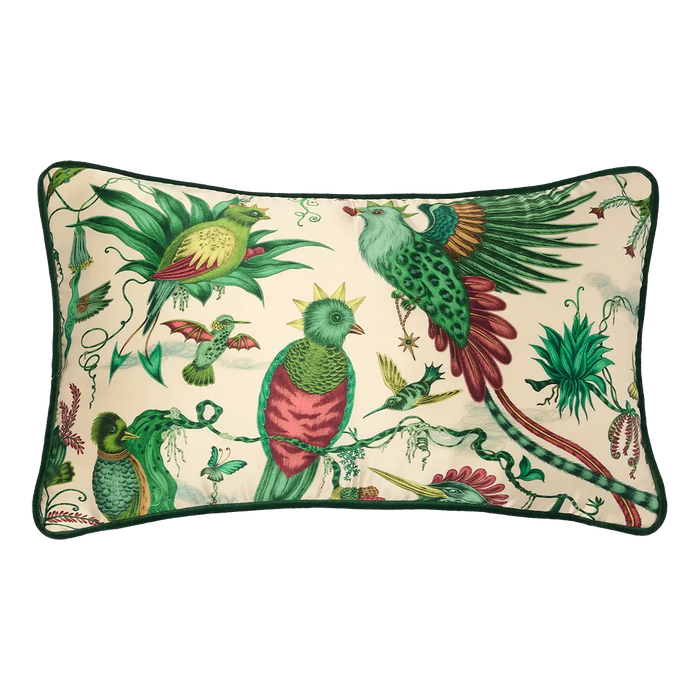 Quetzal Silk Bolster Cushion