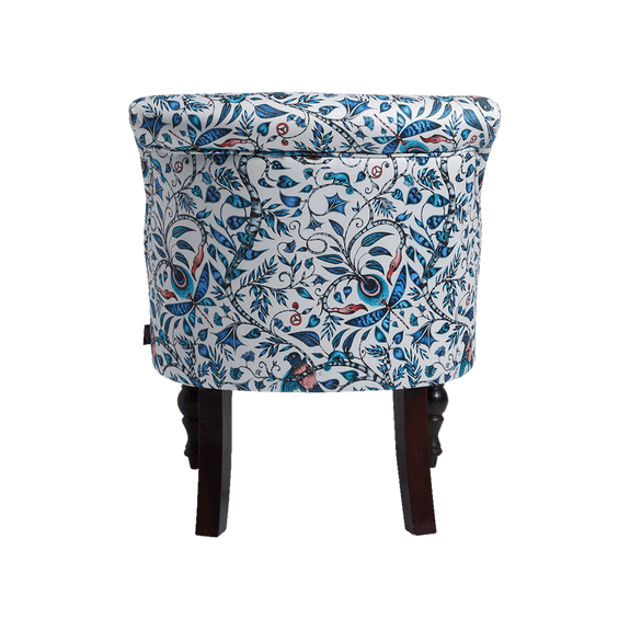 Blue | The Animalia collection fabric designs appear on Emma J Shipley for Clarke & Clarke's new furniture range - here is the Rousseau Langley Chair