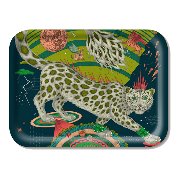 Forest | Small | The Snow Leopard small rectangle tray in the Forest colour designed by Emma J Shipley and made with Jamida in Sweden