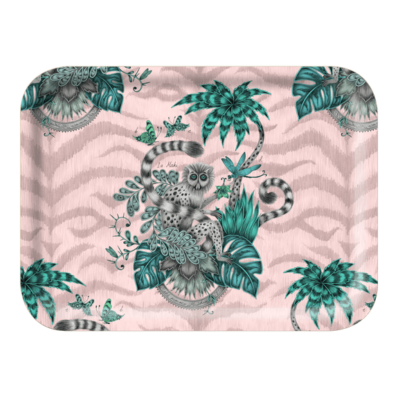 Pink | Small | The Small Lemur Pink Tray is the perfect trinket dish or tea tray, designed by Emma J Shipley inspired by Scotland and Fantasy