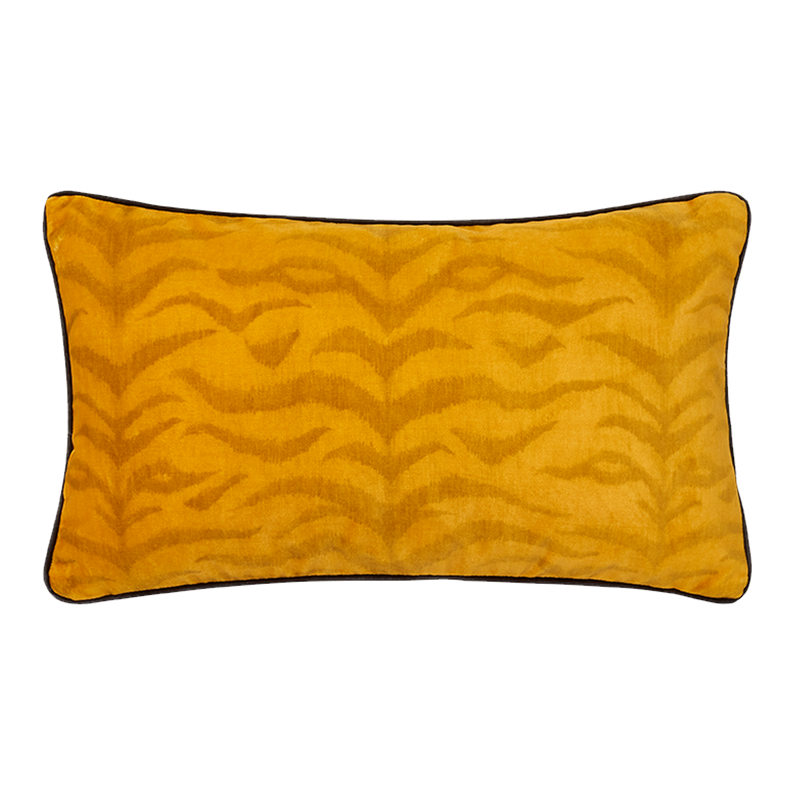  The Gold Tigerstripe Bolster cushion is designed by Emma J Shipley and features a pattern of tiger stripes to add extra texture to your home interior