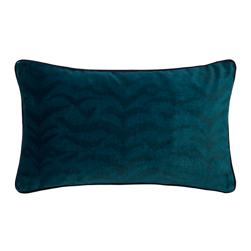  The Navy Tigerstripe Bolster cushion is designed by Emma J Shipley and features a pattern of tiger stripes to add extra texture to your home interior