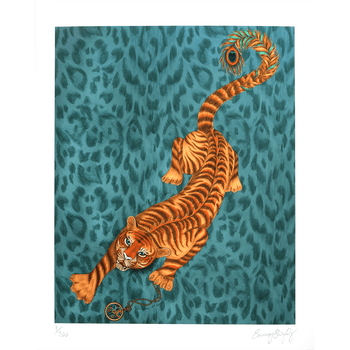 Tigris Fine Art Print - Teal