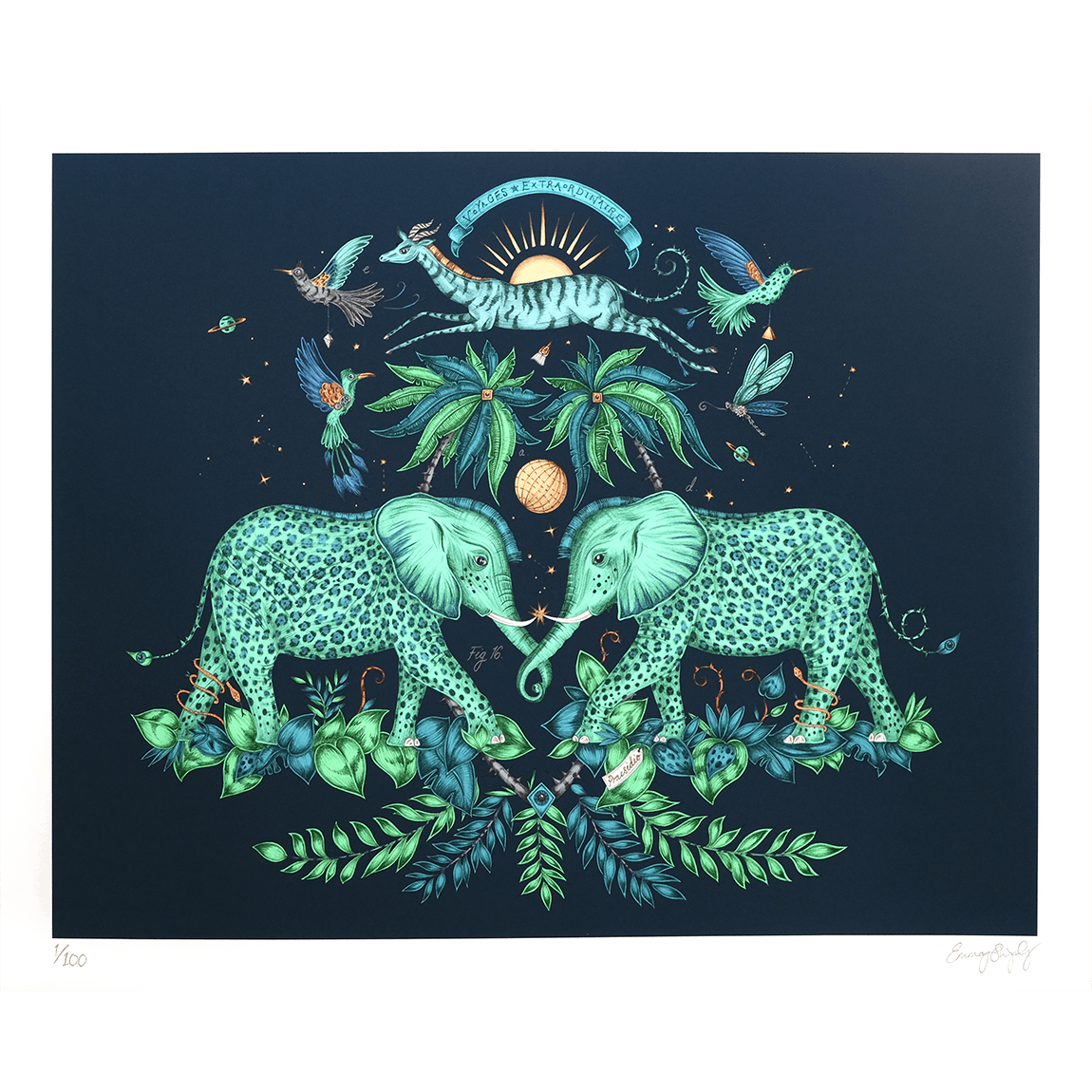 Zambezi Fine Art Print - Teal