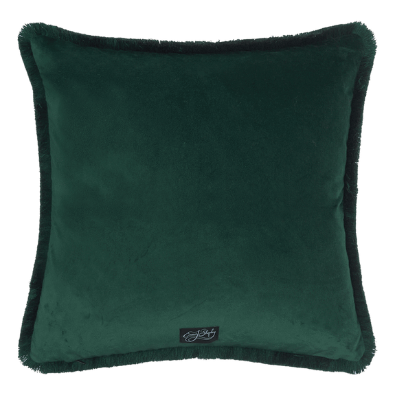 Emma J Shipley Snow Leopard Luxury Velvet Cushion