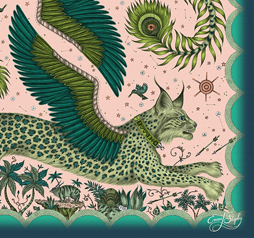 Lynx Framed Silk Artwork